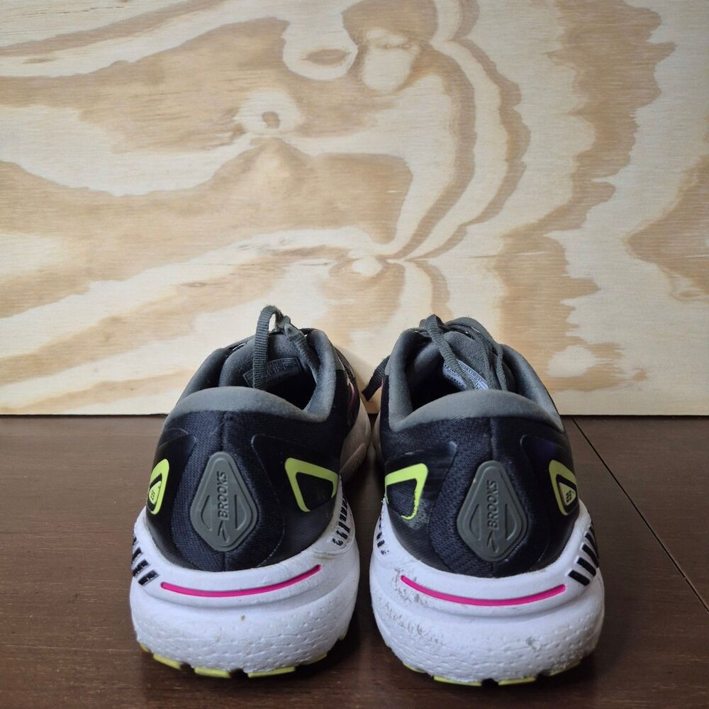 Brooks Adrenaline GTS 23 Men's 10.5 Women’s 12 Black Pink Lime Running Shoes